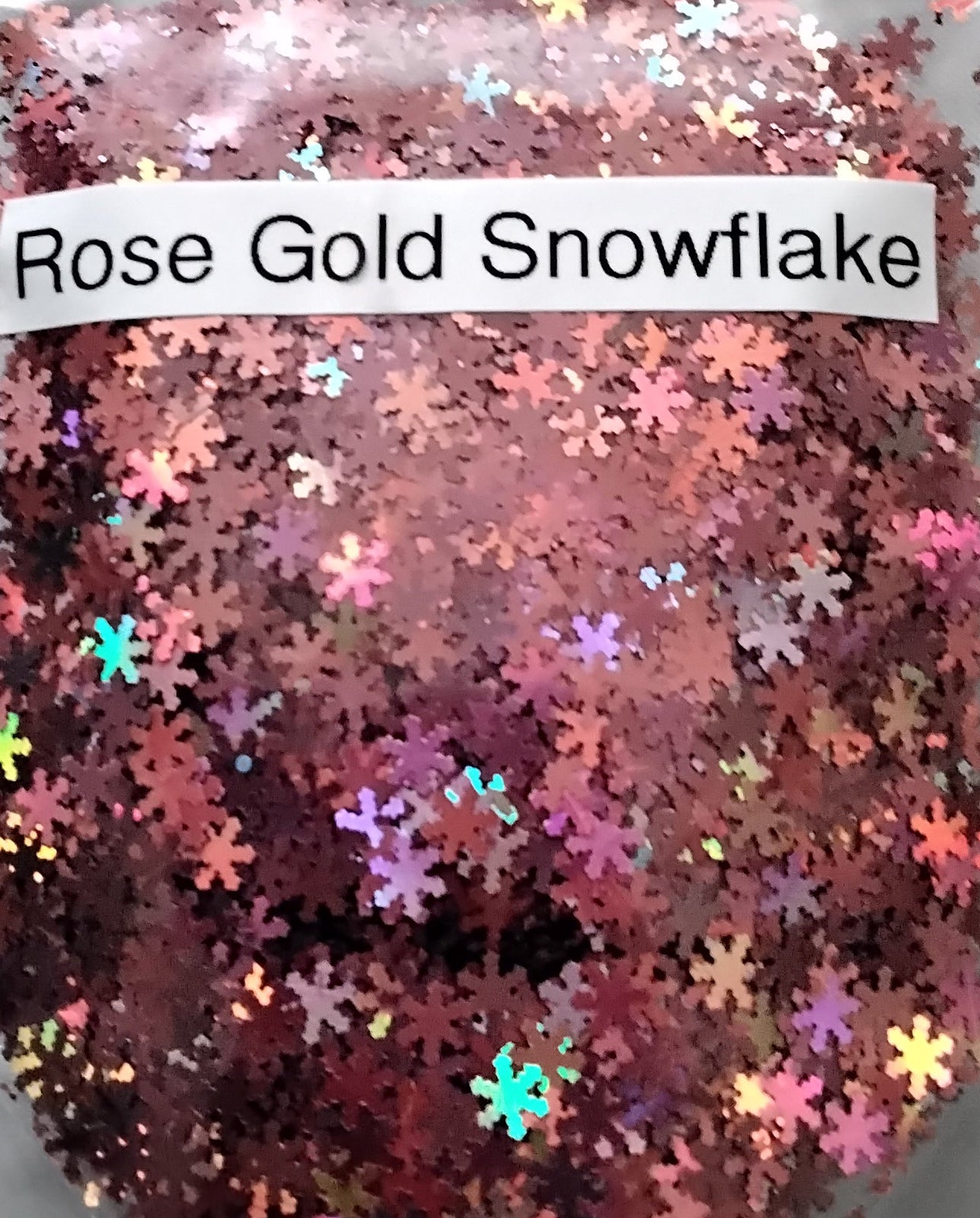Rose gold snowflake