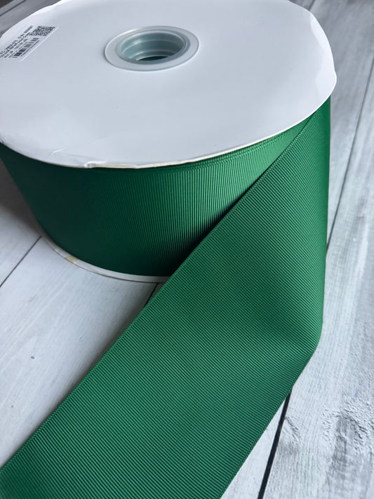 Dark green    ribbon   3"