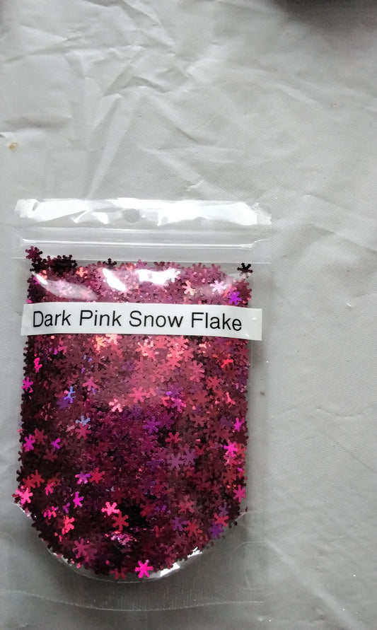 Dark pink snowflake