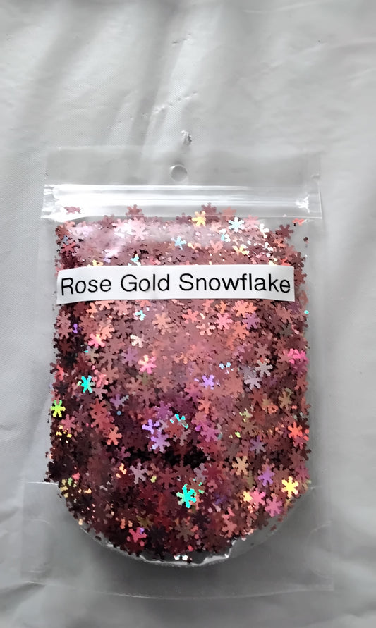Rose gold snowflake