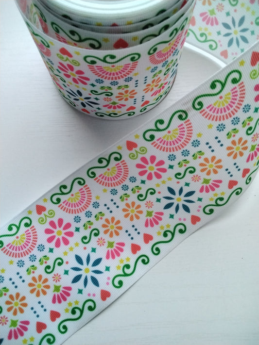 Flowers   ribbon    3"