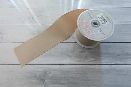 Beige   ribbon   3"