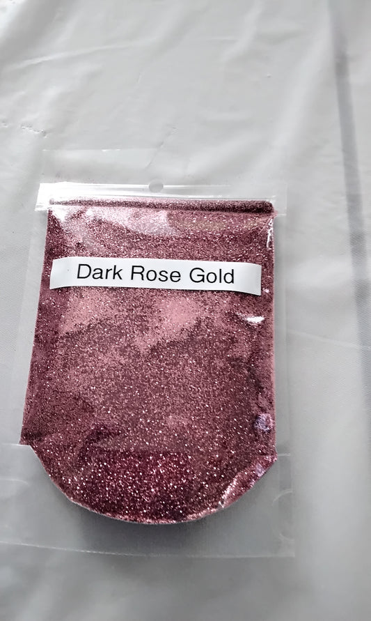 Dark rose gold  glitter