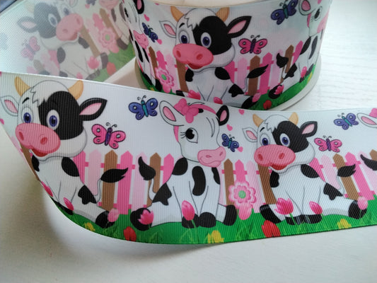 Cow   ribbon   3"