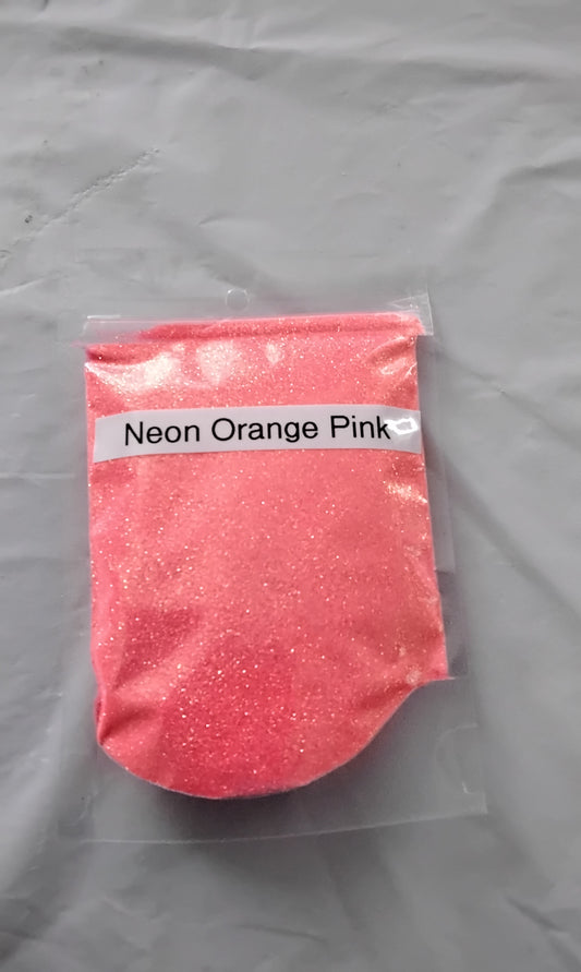 Neón Orange pink   glitter
